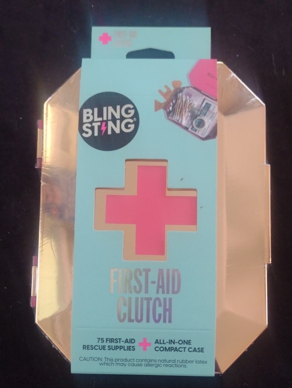 First-Aid Clutch — Pink & Gold